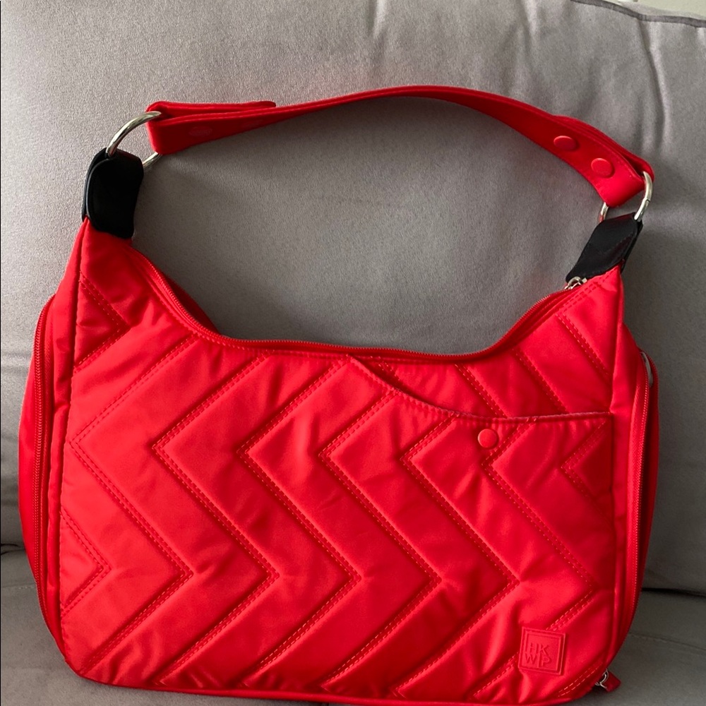 Stylish Red Quilted Convertible Bag-NWOT
